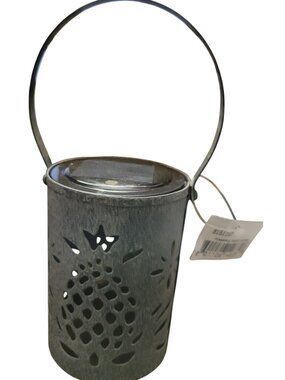 Pineapple Solar Lantern With Handle For Outdoor Decor Garden Lighting 4x3" Prim